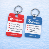 Epipen Inside Alert Mini Tag - Engraved Clip-On Allergy Safety ID