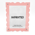 Aesthetic 7x9 Acrylic Desk Picture Frame — Fits 5x7 & 4x6 Photos | Modern Clear Front + Interchangeable Backings