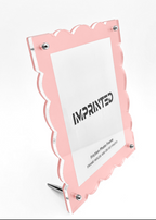 Aesthetic 7x9 Acrylic Desk Picture Frame — Fits 5x7 & 4x6 Photos | Modern Clear Front + Interchangeable Backings